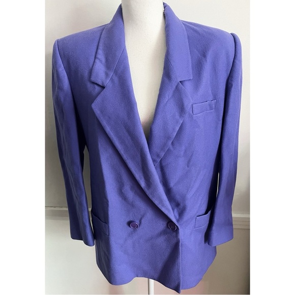 Christian Dior • Vintage Wool Blazer Medium Purple - Picture 1 of 8